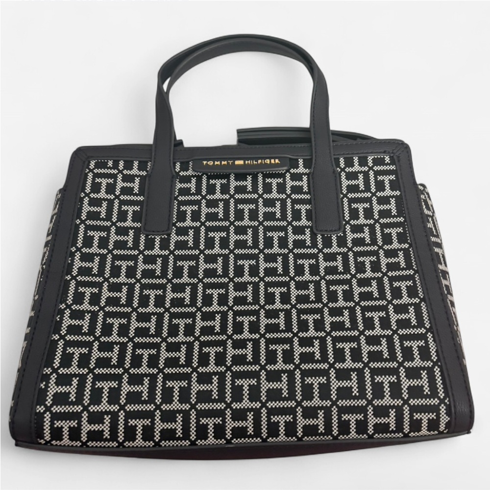 Tommy Hilfiger Monochrome Patterned Tote